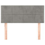 Voir la diapositive 3 : VIDAXL Tete de lit Gris clair 80x5x78/88 cm Velours