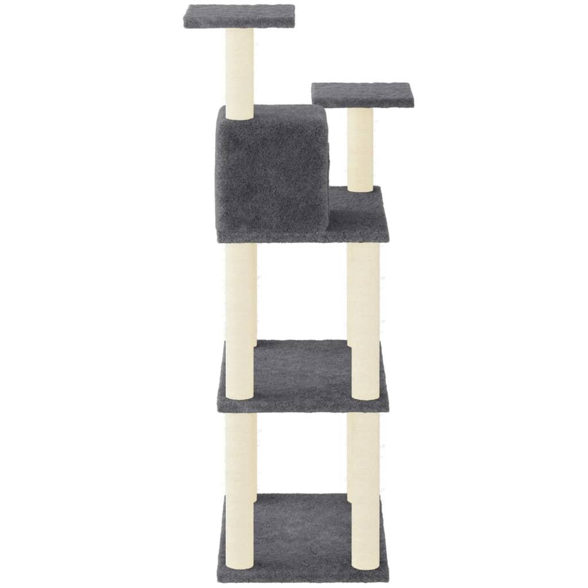 Voir la diapositive 4 : VIDAXL Arbre a chat avec griffoirs en sisal gris fonce 118,5 cm