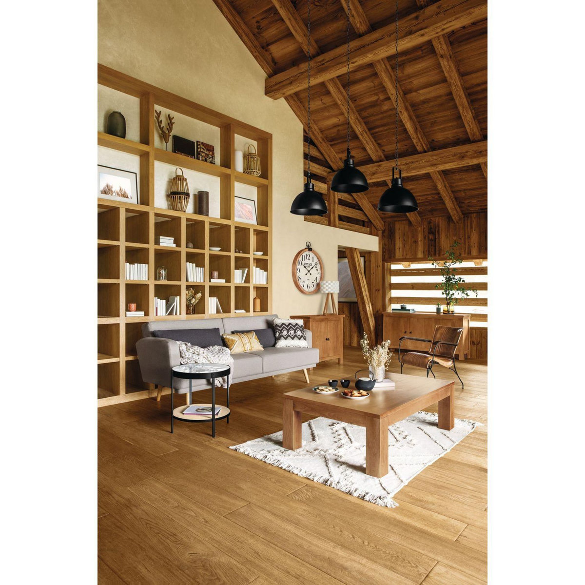 ATMOSPHERA Canapé convertible Jack - 3 places - Gris