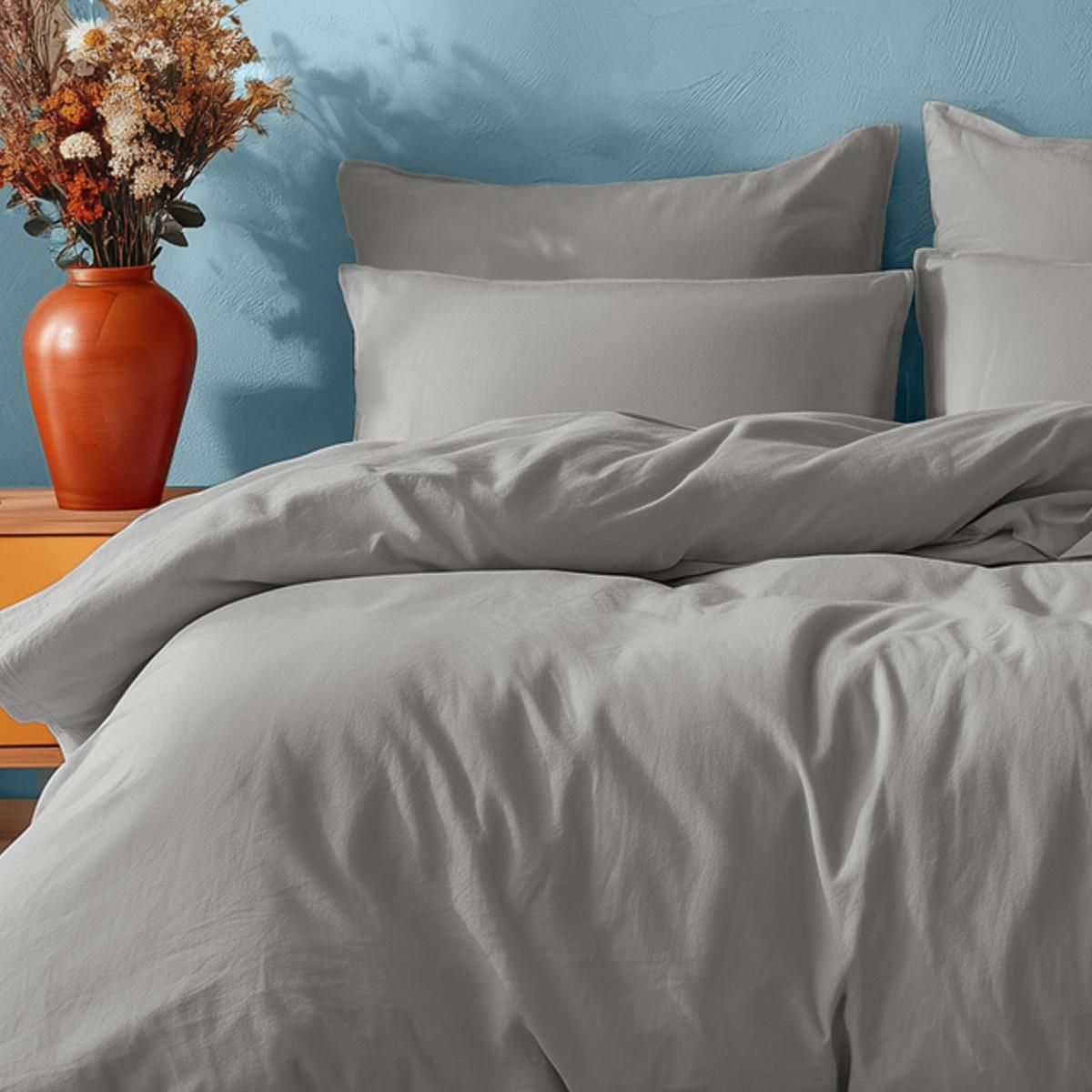 Sensei Maison Parure housse de couette avec 2 taies 50x70 cm en coton STUDIO