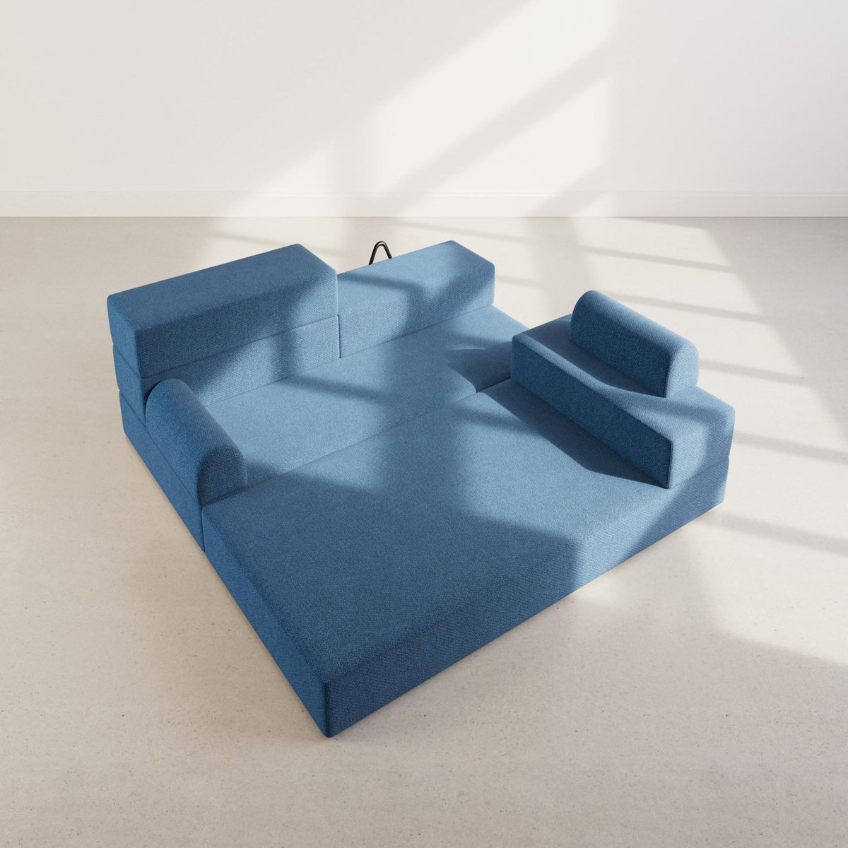 LISA DESIGN Astral - canapé 3 places convertible en velours texturé