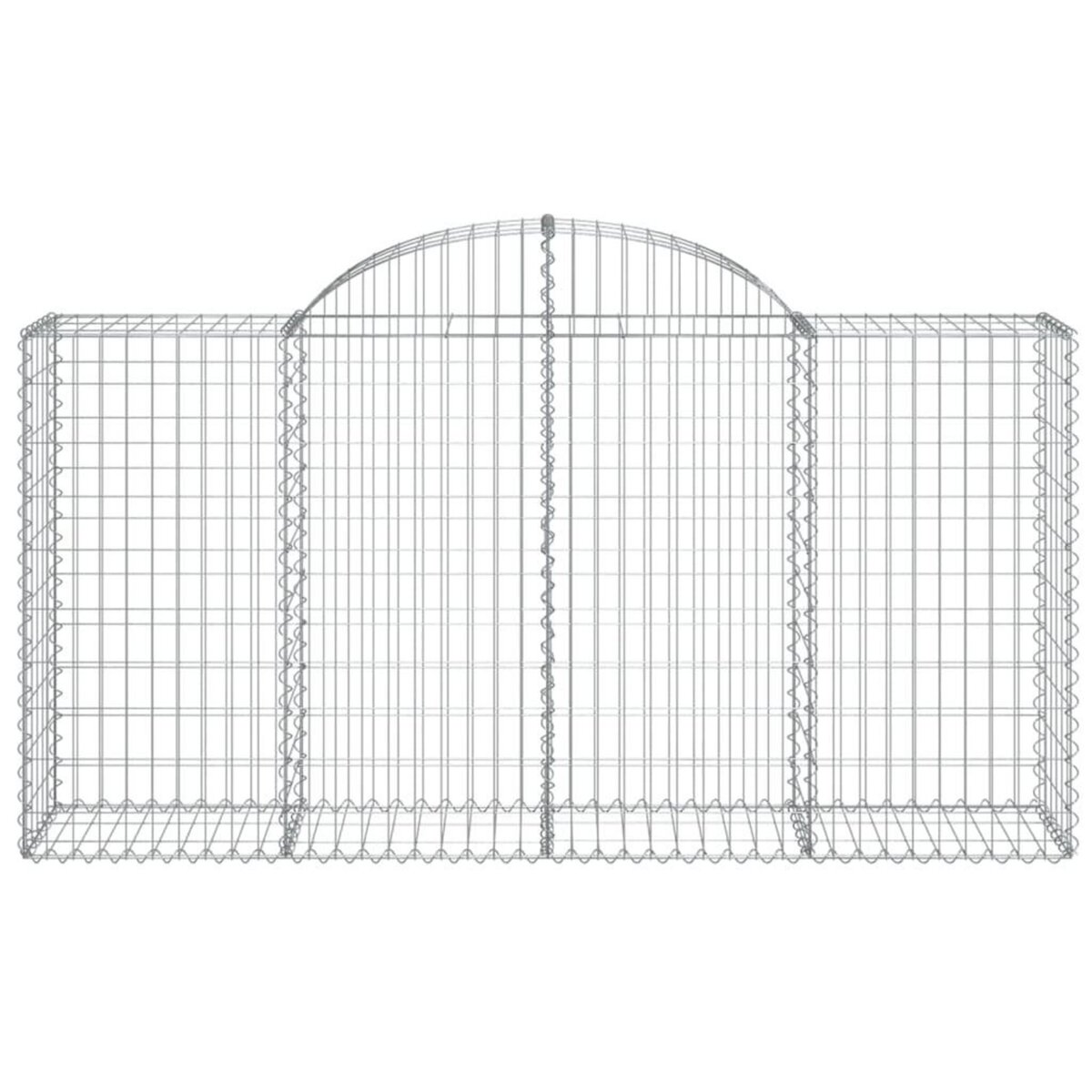 VIDAXL Paniers a gabions arques 18 pcs 200x50x100/120 cm fer galvanise