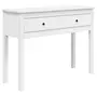VIDAXL Table console Blanc 100x35x75 cm Bois massif de pin
