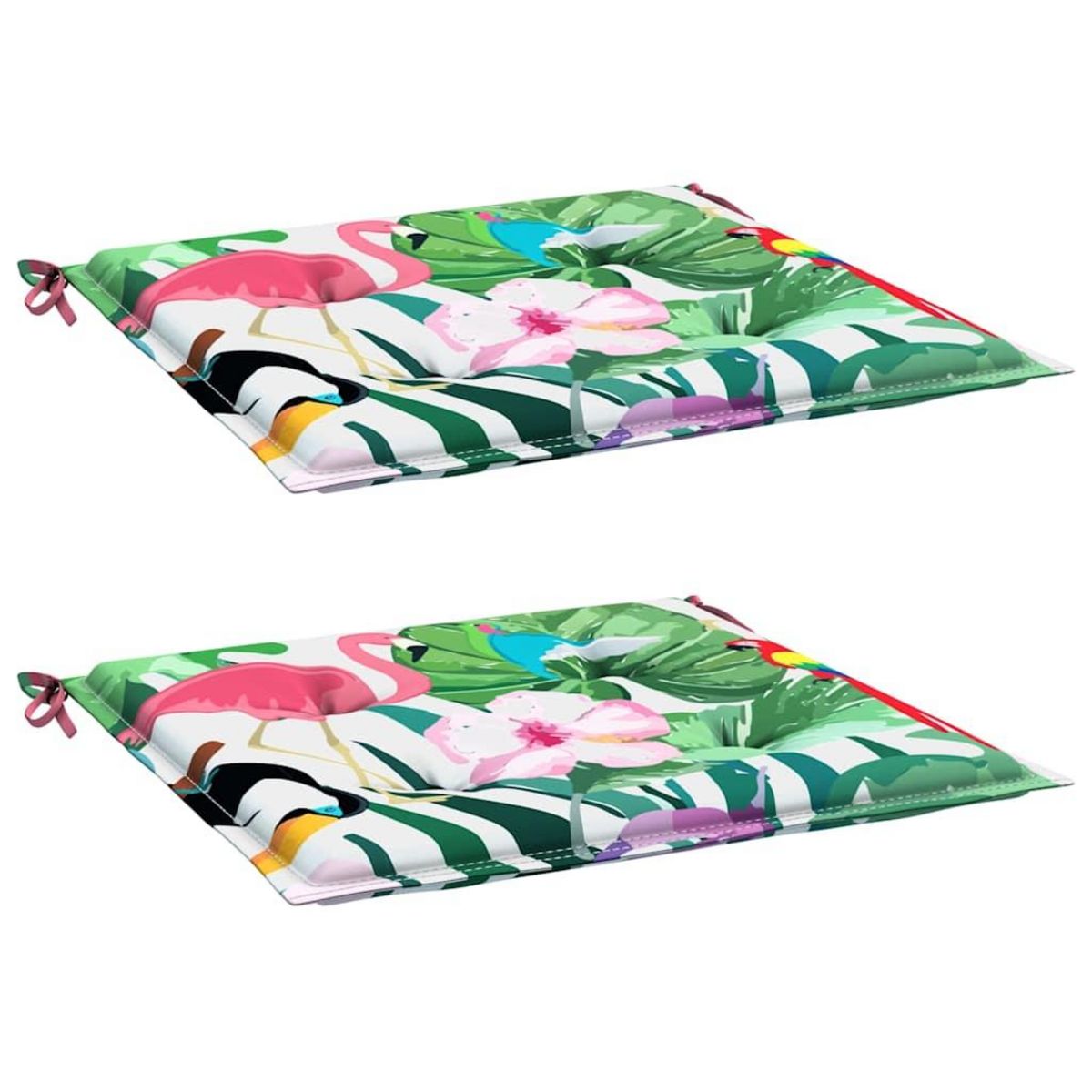 VIDAXL Coussins de chaise de jardin lot de 2 multicolore 40x40x3 cm