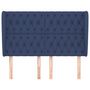 Voir la diapositive 3 : VIDAXL Tete de lit avec oreilles Bleu 147x23x118/128 cm Tissu
