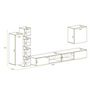 Voir la diapositive 3 : Paris Prix Ensemble Meuble TV  Switch XXVI  320cm Blanc & Naturel