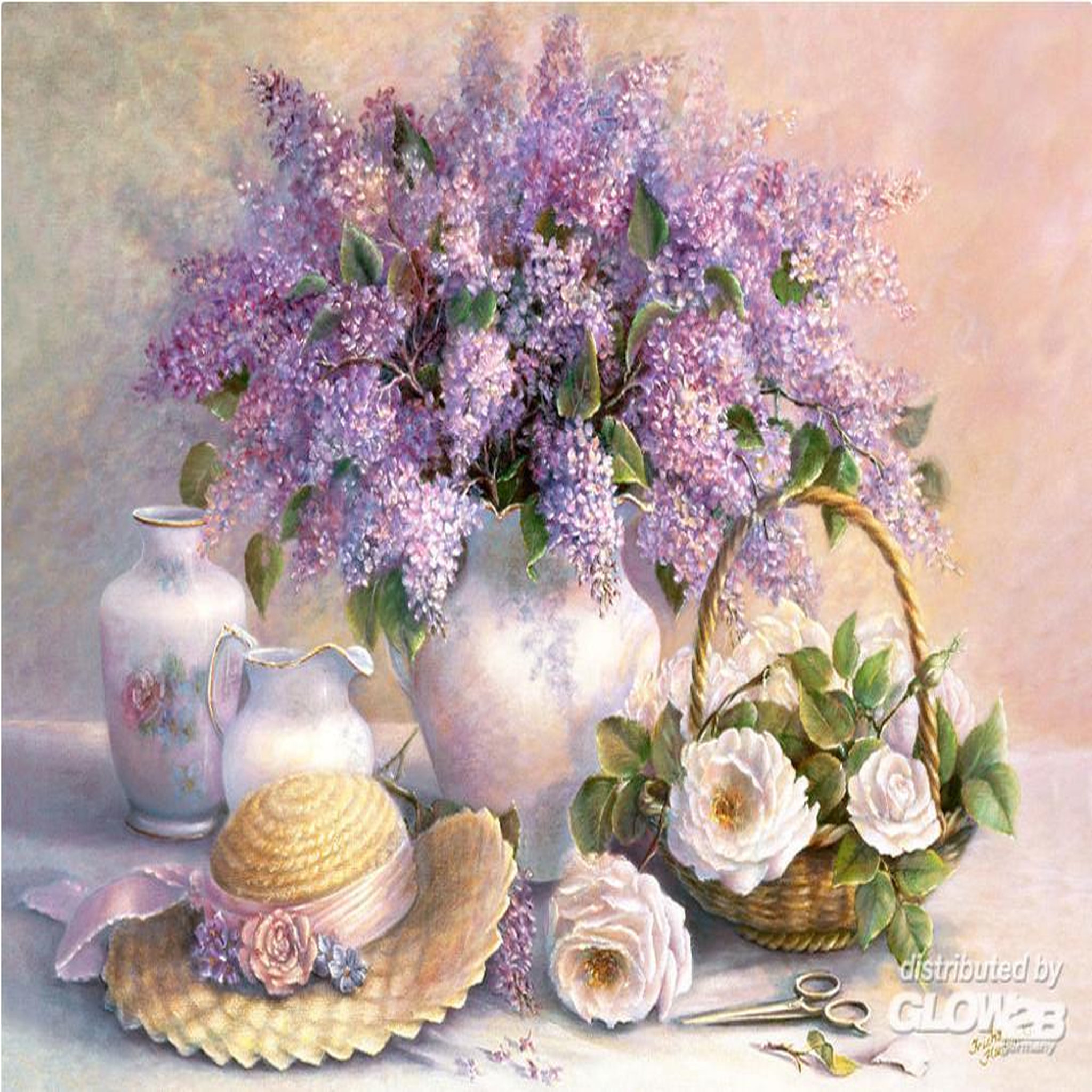 Voir la diapositive 3 : Castorland Puzzle 1000 pièces - trisha hardwick : jour de lilas
