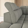 Voir la diapositive 4 : BEST MOBILIER Basile - canapé d'angle gauche 4 places assise extensible électrique avec coffre en tissu texturé