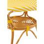 Voir la diapositive 3 : Paris Prix Table à Manger en Rotin  Danial  90cm Jaune