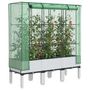 Voir la diapositive 1 : VIDAXL Jardiniere surelevee avec housse aspect rotin 120x40x140 cm