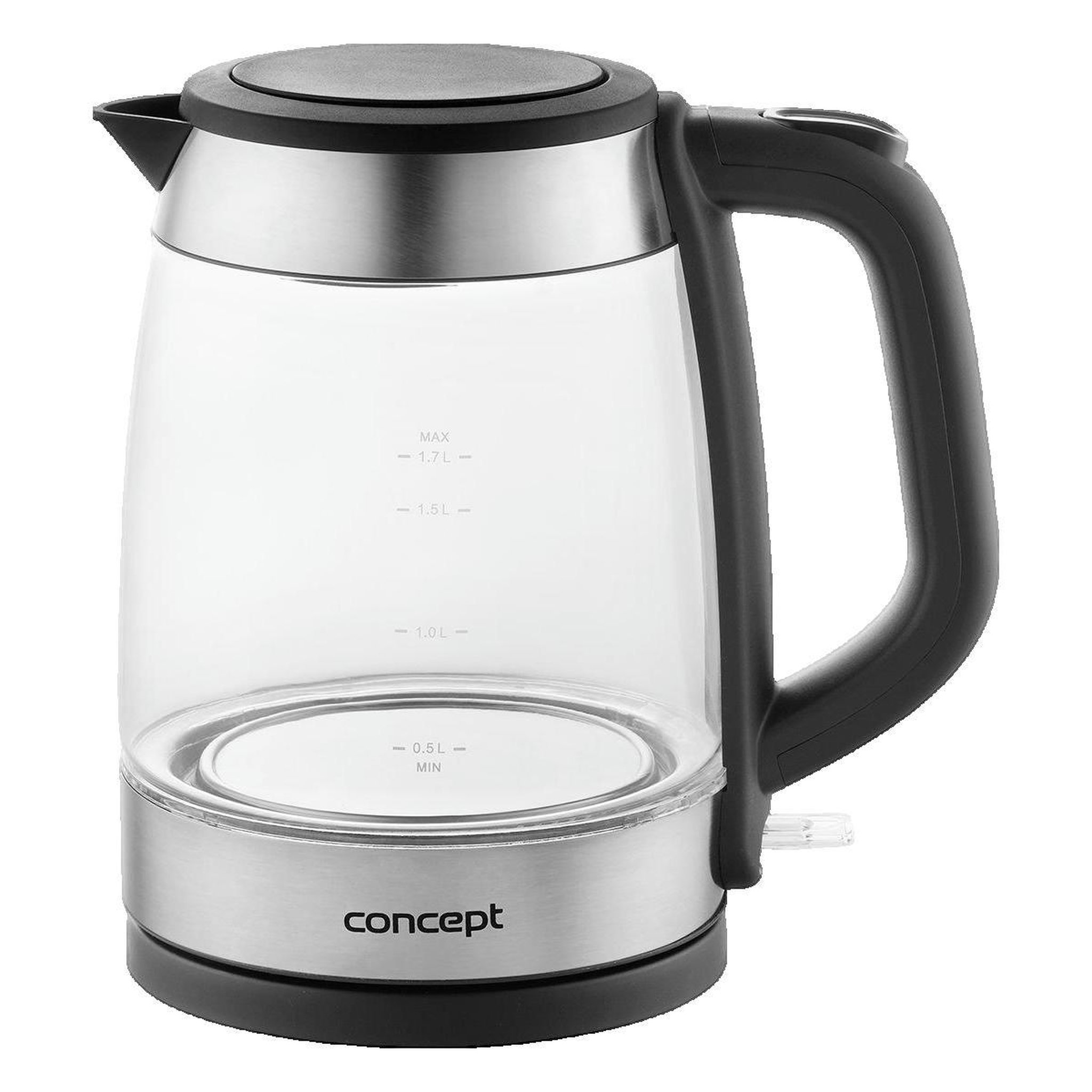Voir la diapositive 2 : LA BOITE CONCEPT Bouilloire Concept Solution en verre borosilicaté 1,7 L 2200 W noire