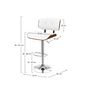 Voir la diapositive 4 : Rendez vous déco Chaise de bar réglable 65/86 cm en cuir synthétique noir - Melchior
