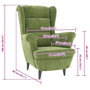 Voir la diapositive 6 : VIDAXL Fauteuil vert clair velours