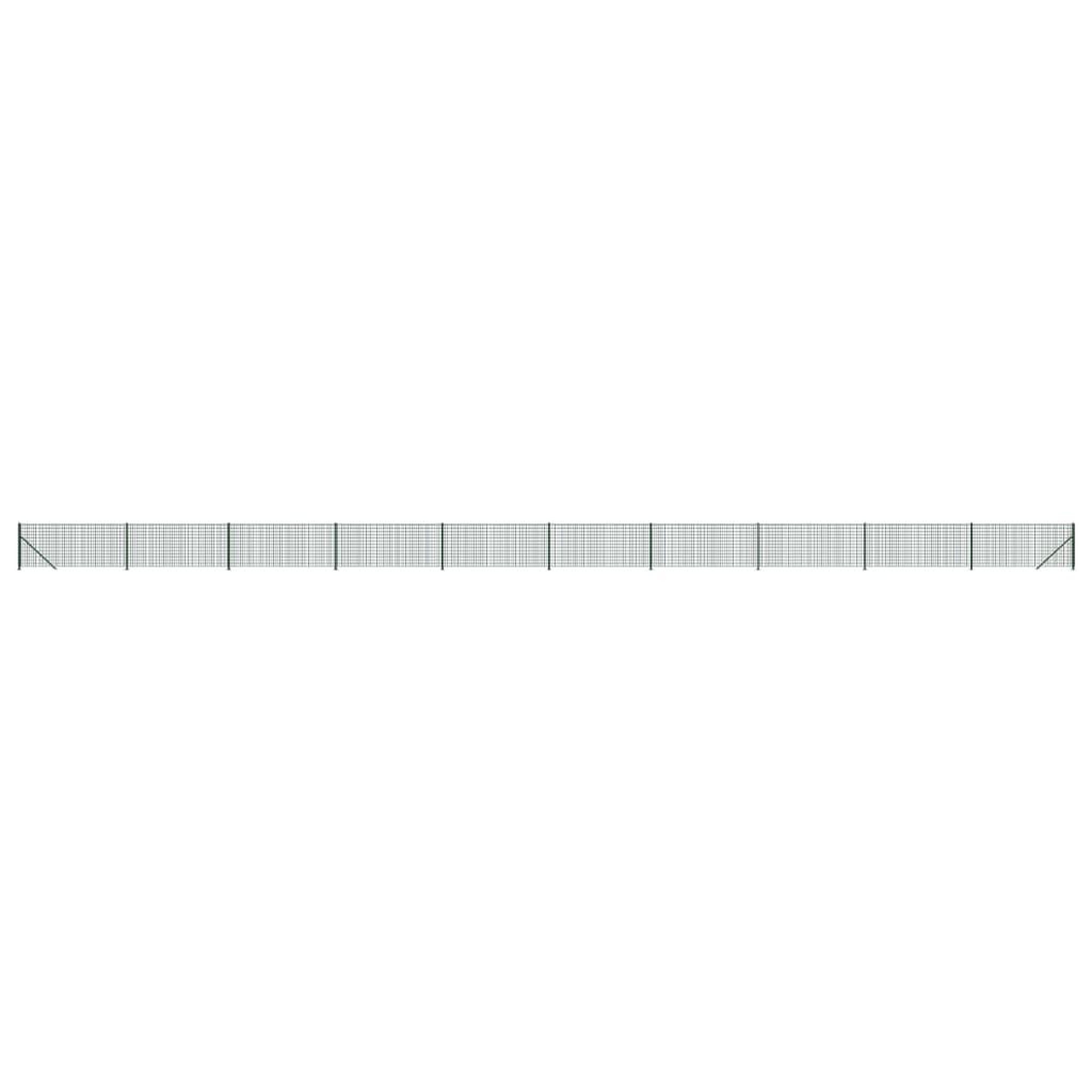 Voir la diapositive 2 : VIDAXL Cloture en treillis metallique avec bride vert 1x25 m