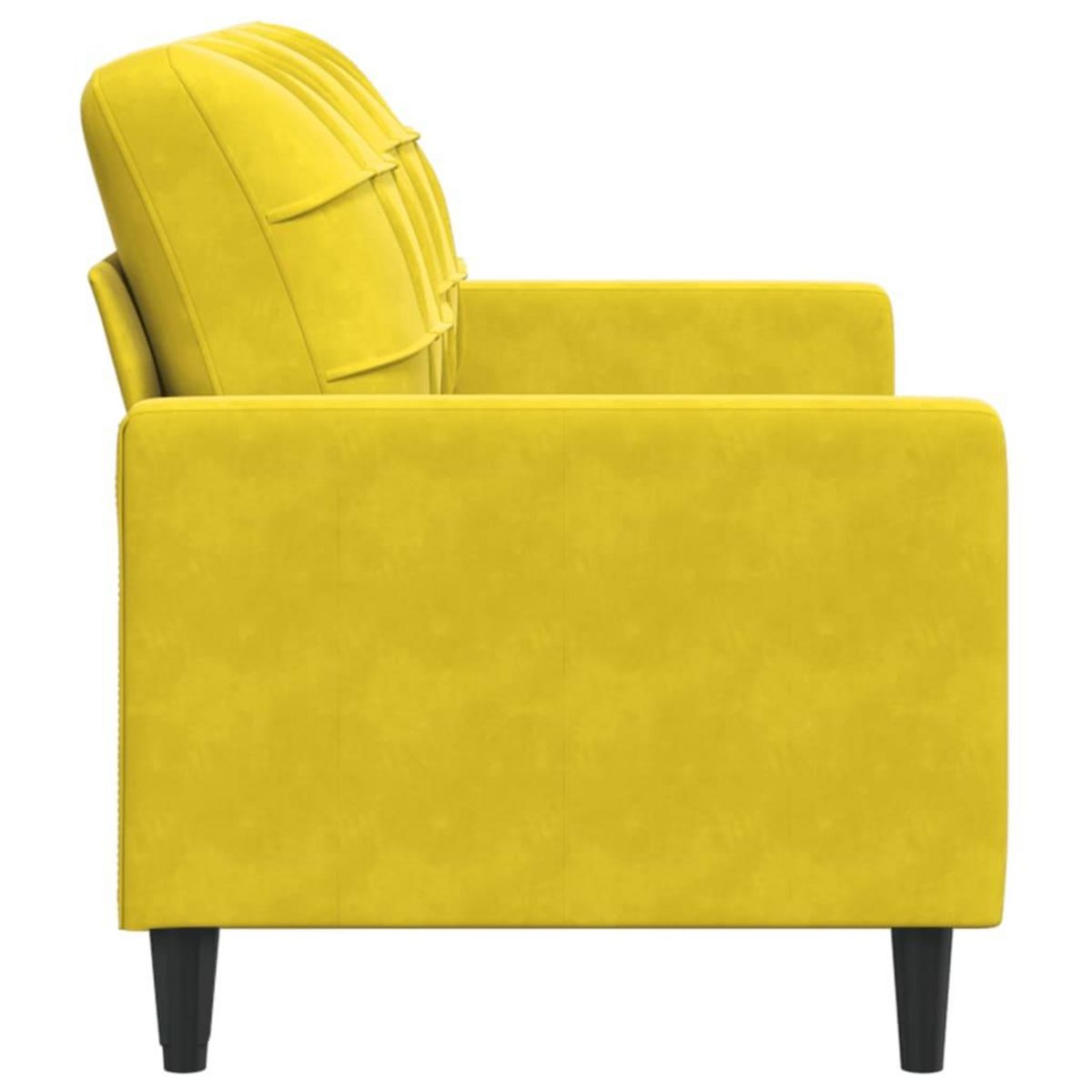 VIDAXL Canape a 2 places Jaune 140 cm Velours