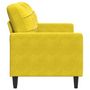Voir la diapositive 5 : VIDAXL Canape a 2 places Jaune 140 cm Velours