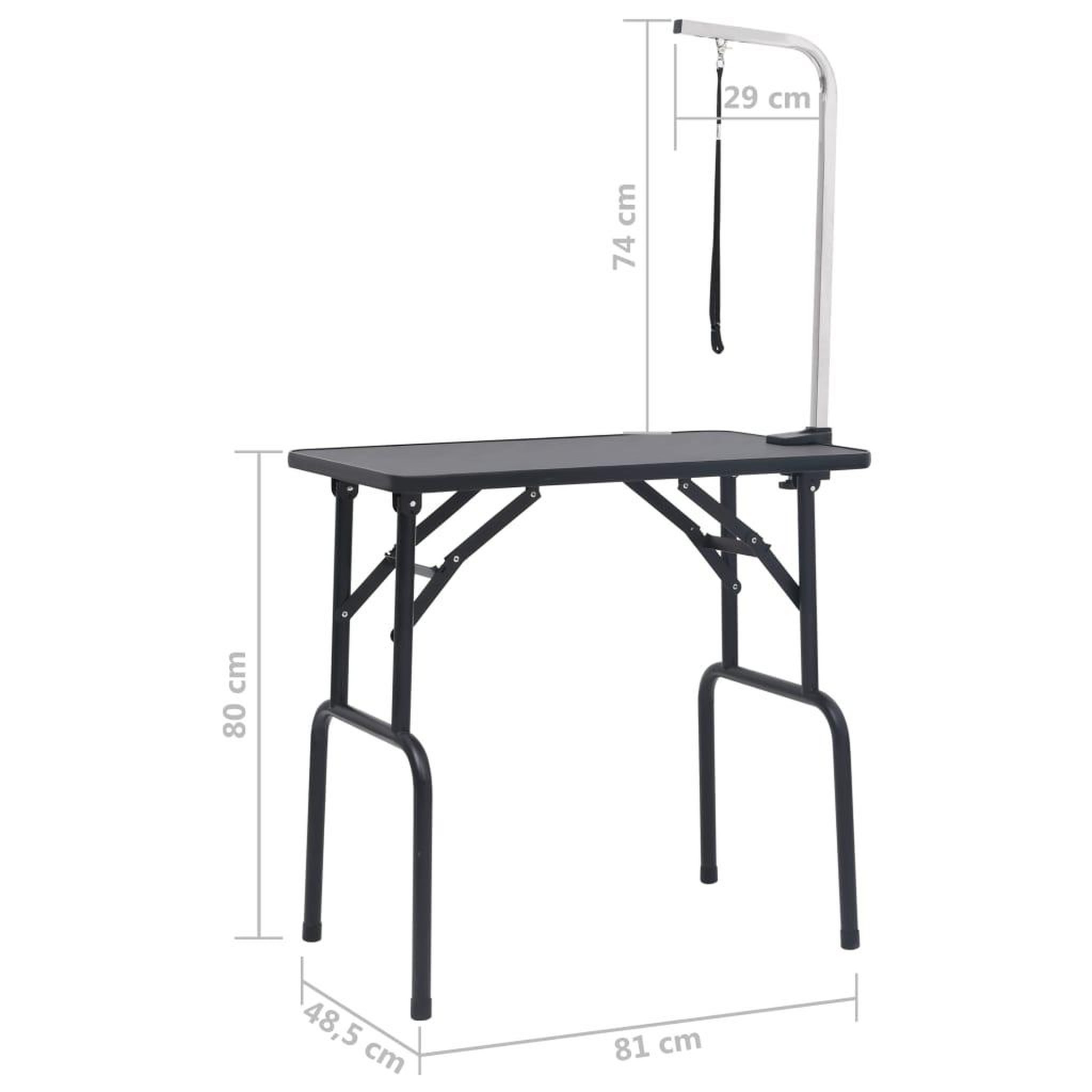 Voir la diapositive 6 : VIDAXL Table de toilettage reglable pour chiens avec 1 boucle