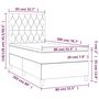 Voir la diapositive 6 : VIDAXL Sommier a lattes de lit avec matelas Marron fonce 80x200 cm