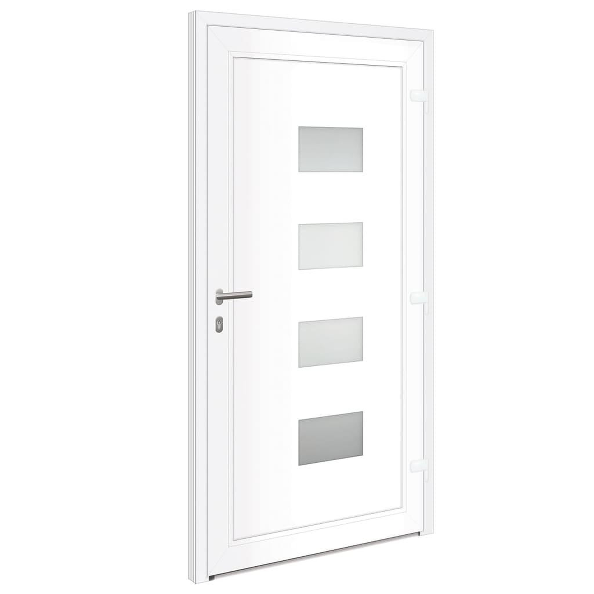 Voir la diapositive 5 : VIDAXL Porte d'entree Blanc 100x200 cm Aluminium et PVC