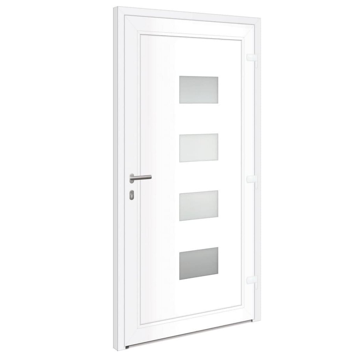 VIDAXL Porte d'entree Blanc 100x200 cm Aluminium et PVC