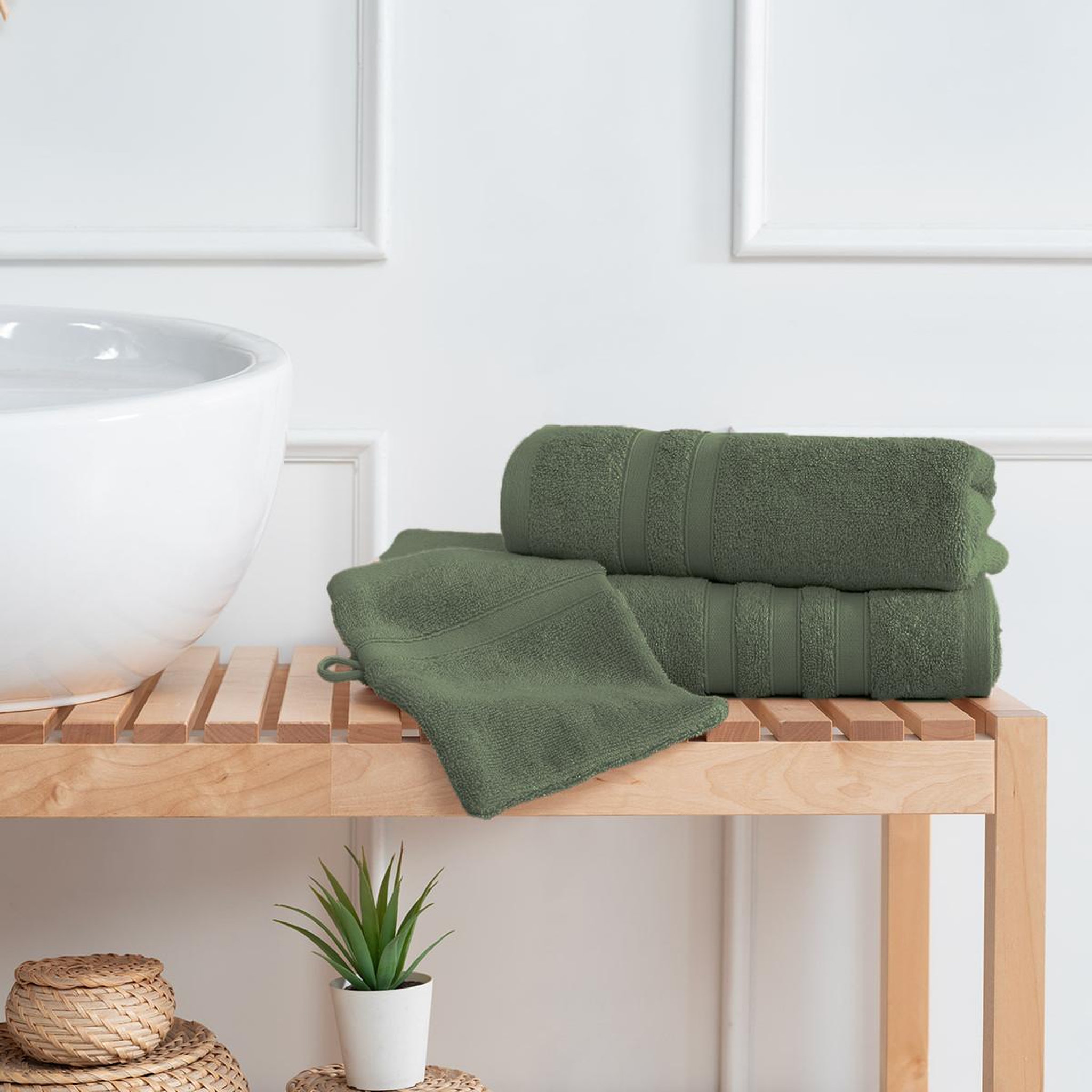 Voir la diapositive 6 : Sensei Maison Ensemble de bain 3 pièces 600 g/m² SENSILK