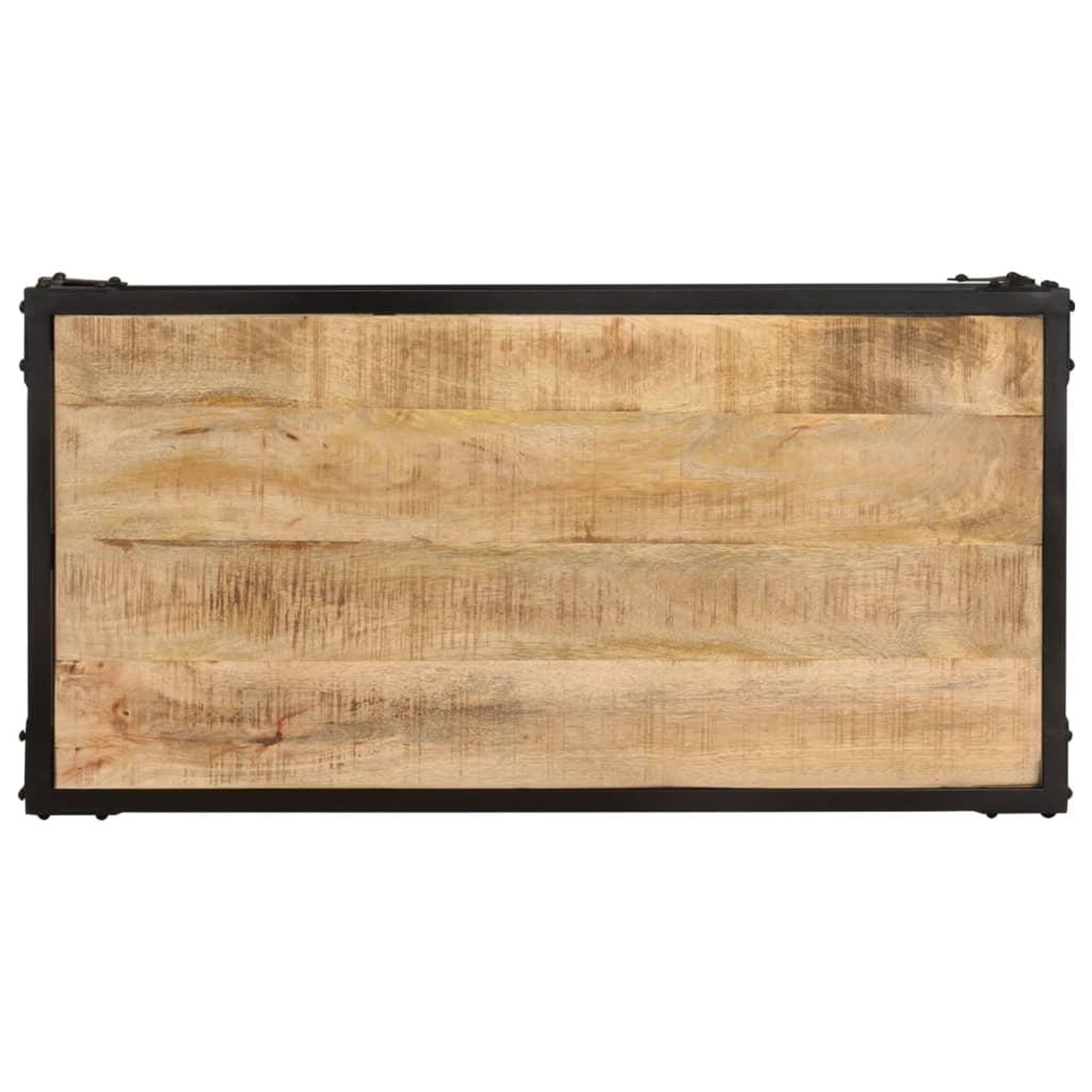 Voir la diapositive 4 : VIDAXL Table basse 90x45x35 cm Bois de manguier massif brut