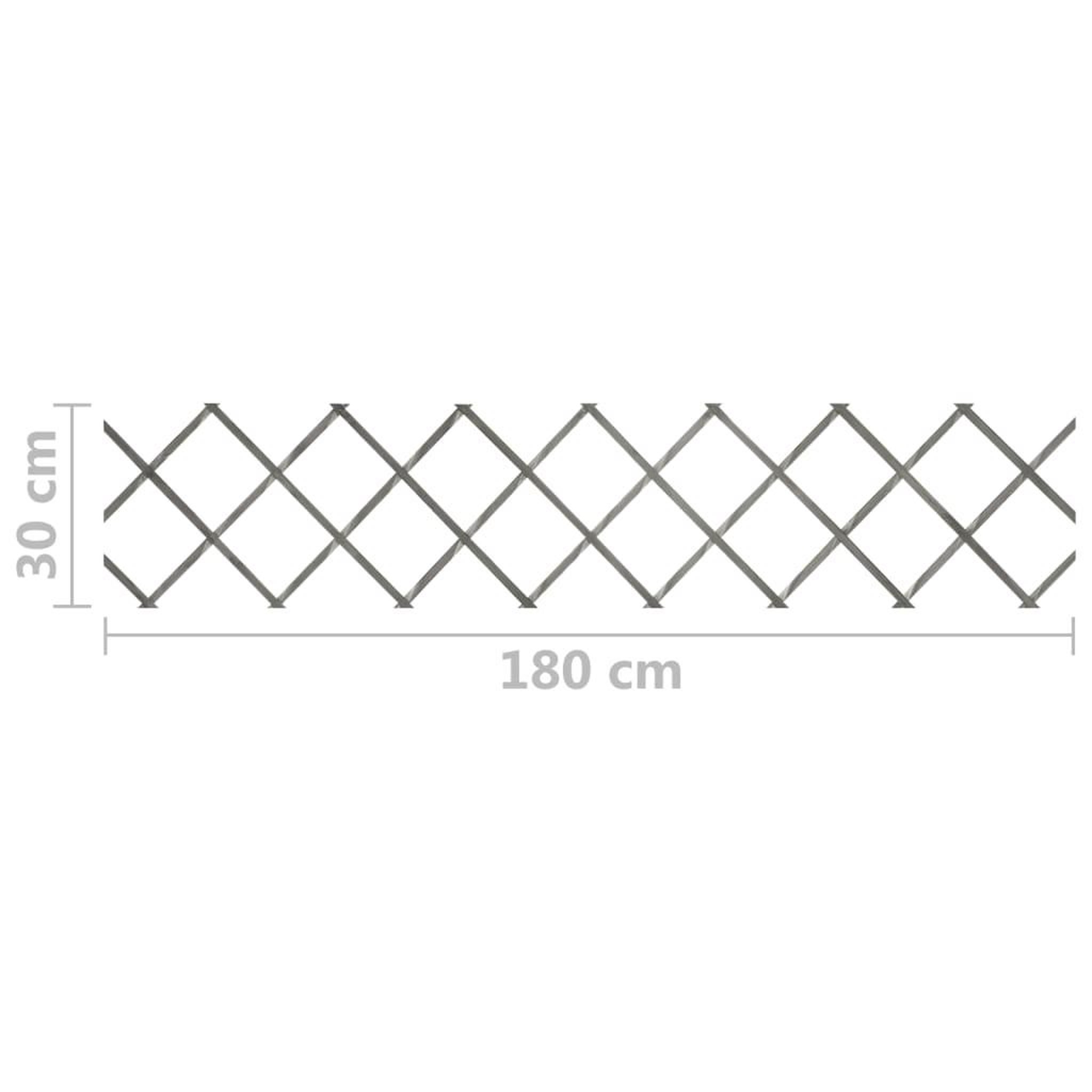 Voir la diapositive 6 : VIDAXL Cloture a treillis 5 pcs Gris Bois de sapin massif 180x30 cm