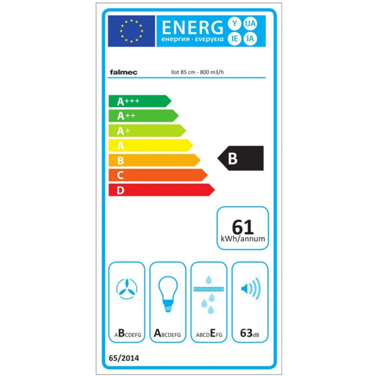 Falmec Hotte décorative îlot MANHATTAN ILOT 85