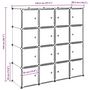Voir la diapositive 6 : VIDAXL Cubes de rangement 16 pcs avec tiges de suspension PP