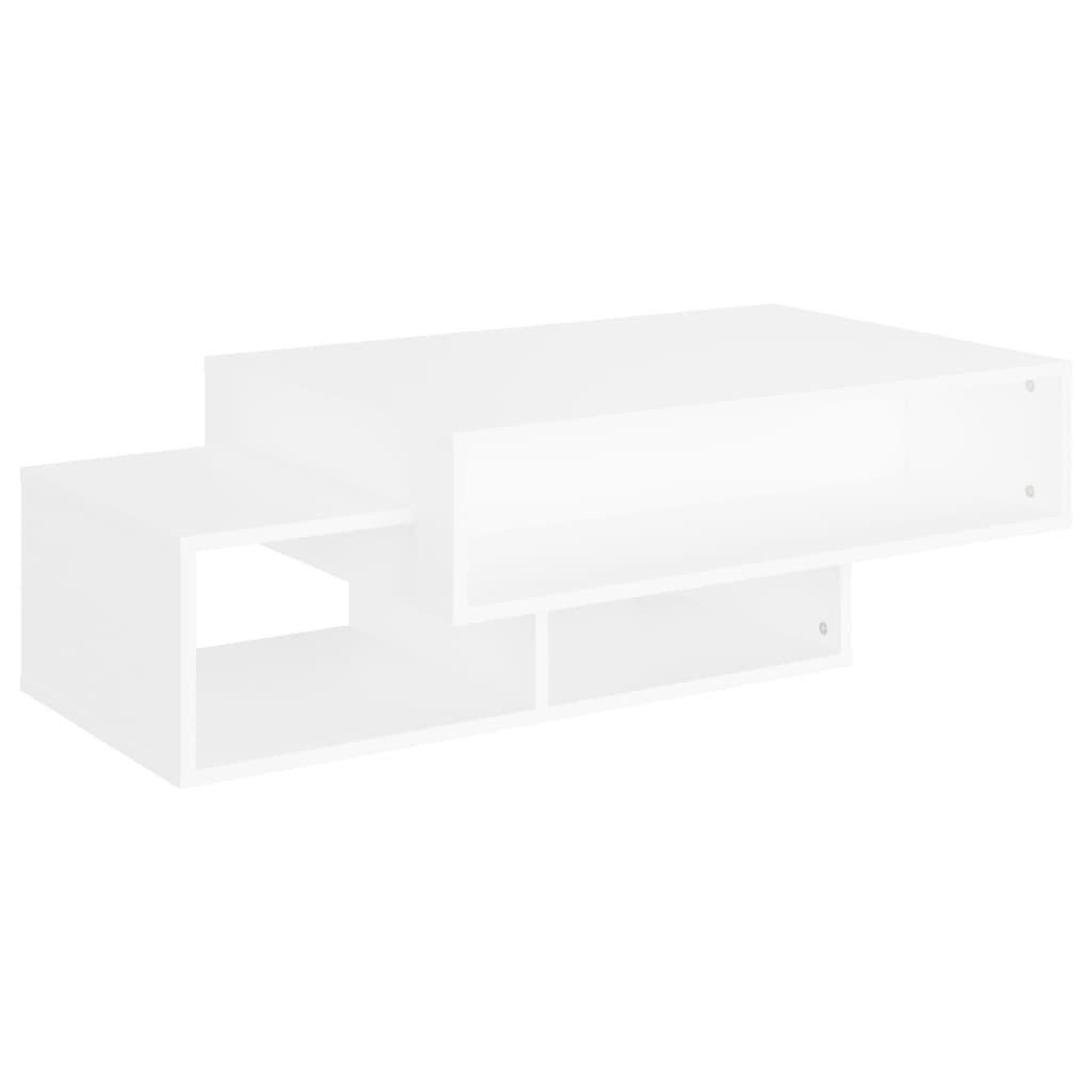 Voir la diapositive 2 : VIDAXL Table basse Blanc 105x55x32 cm Bois d'ingenierie