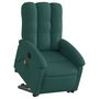 Voir la diapositive 3 : VIDAXL Fauteuil inclinable de massage electrique Vert fonce Tissu