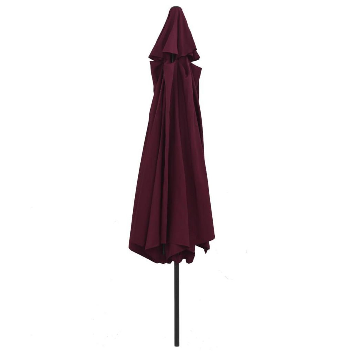 VIDAXL Parasol de jardin avec mat en metal 390 cm rouge bordeaux