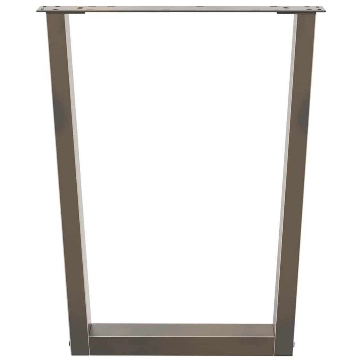 VIDAXL Pieds de table a manger forme V 2 pcs acier naturel acier