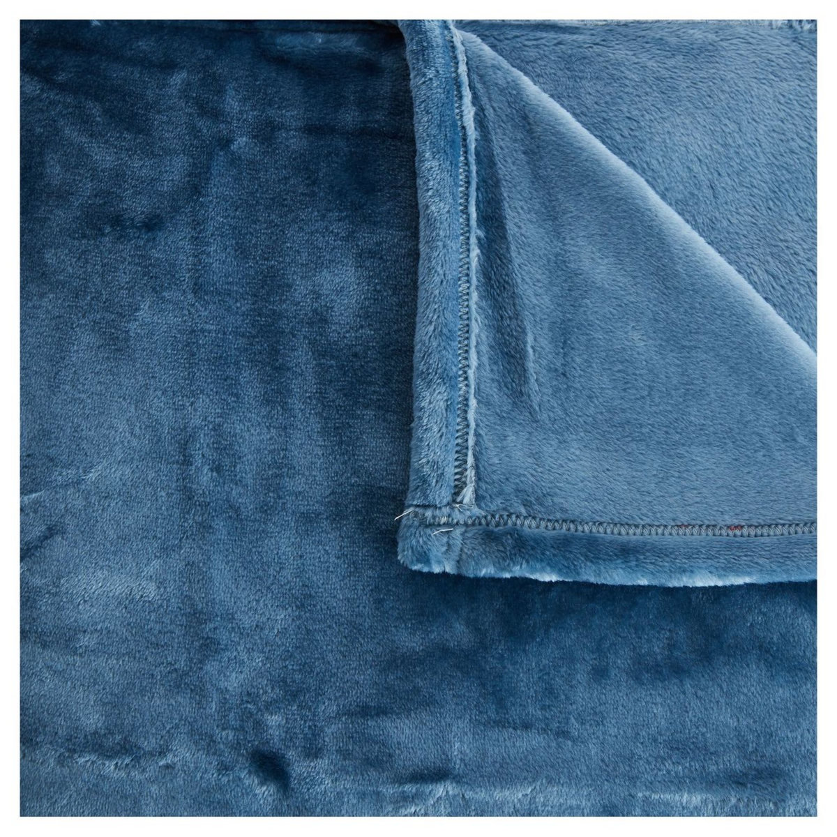 ACTUEL Plaid uni en polyester 380gsm MILK FROZEN