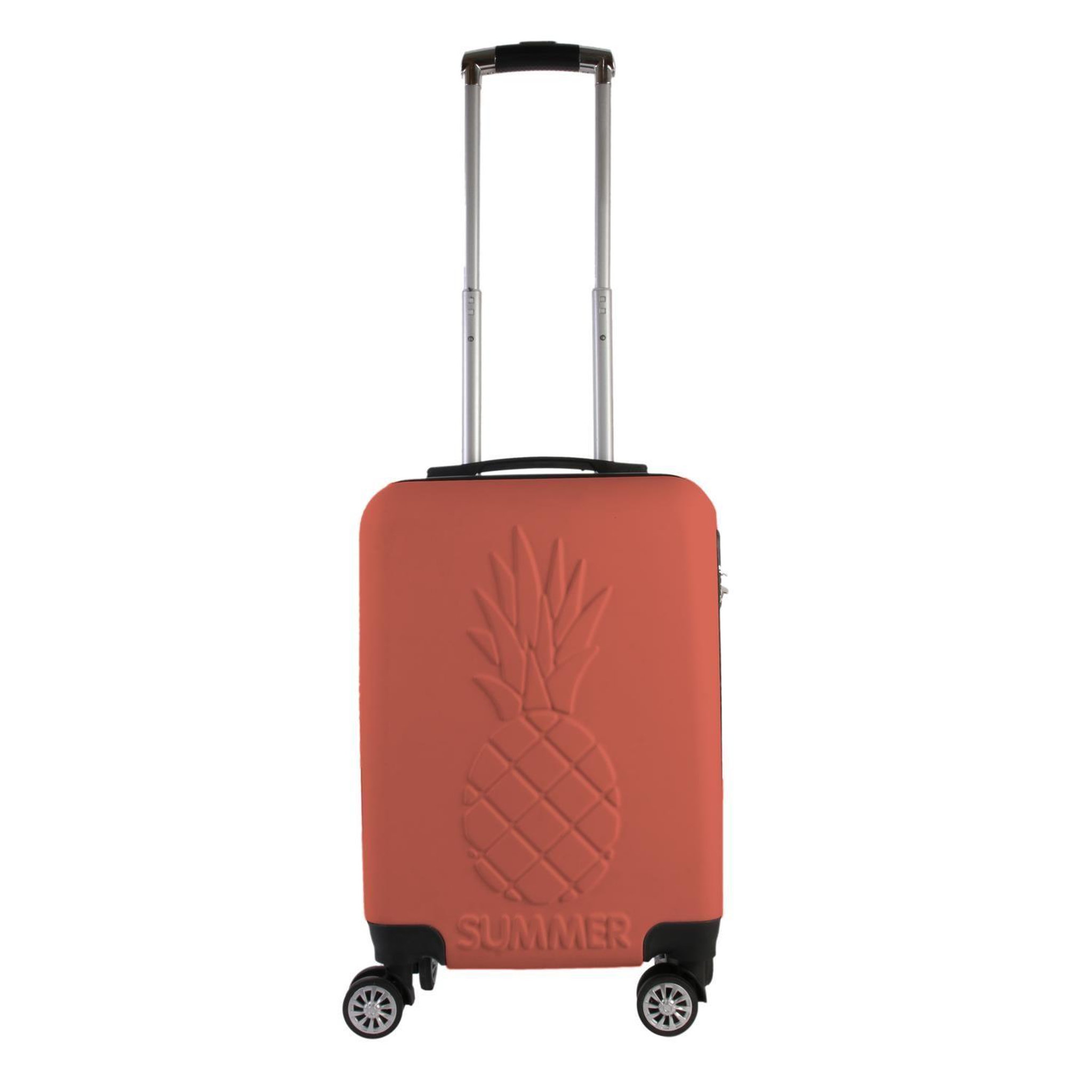 Voir la diapositive 3 : Jet lag Valise cabine ananas - corail