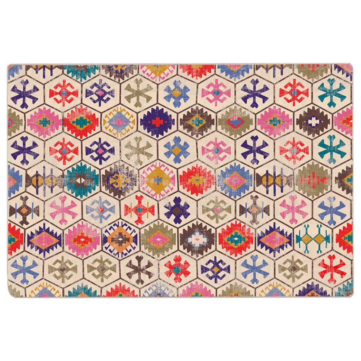 VIDAXL Tapis lavable multicolore 190x300 cm antiderapant