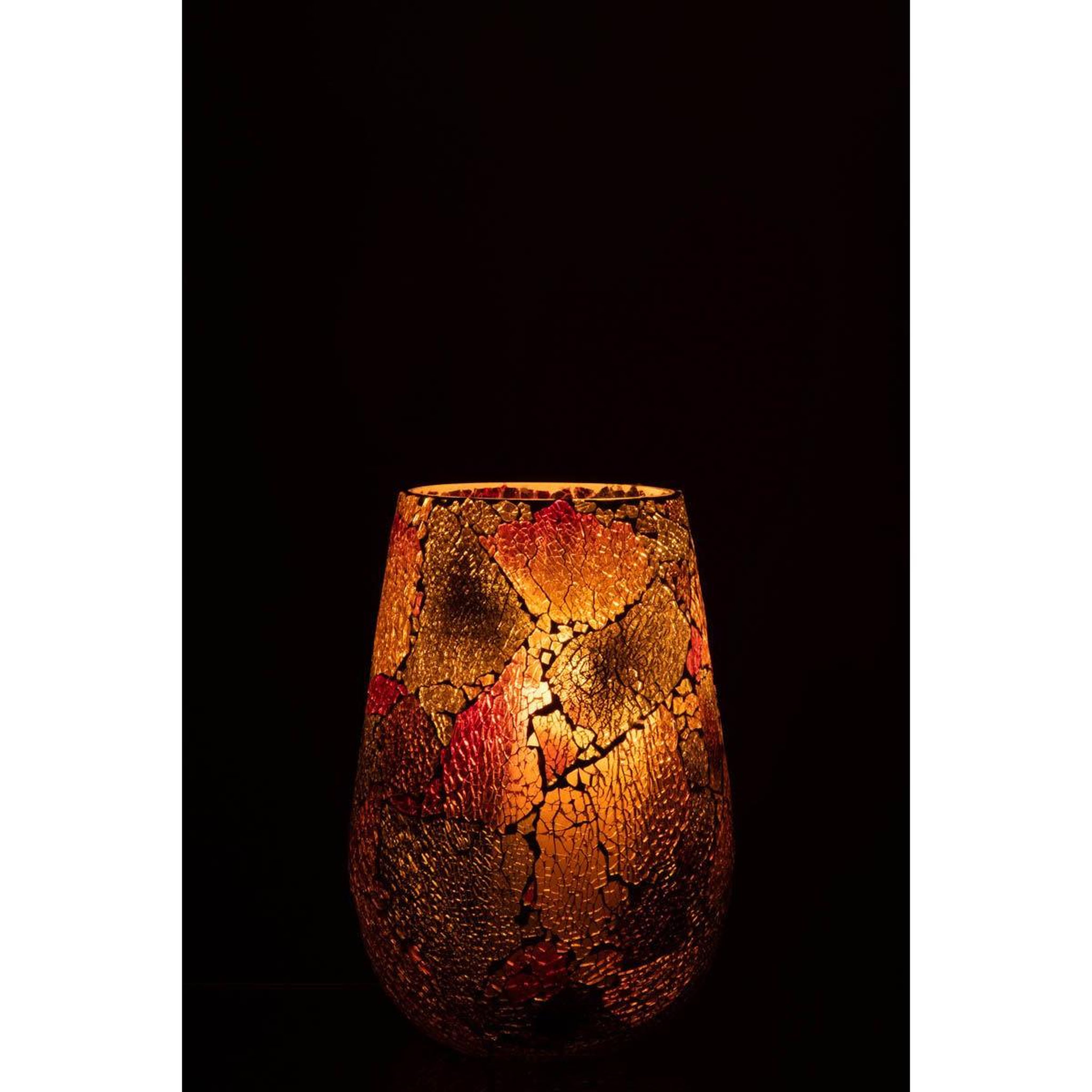 Voir la diapositive 3 : J-LINE Photophore en Verre  Sunset  26cm Multicolore