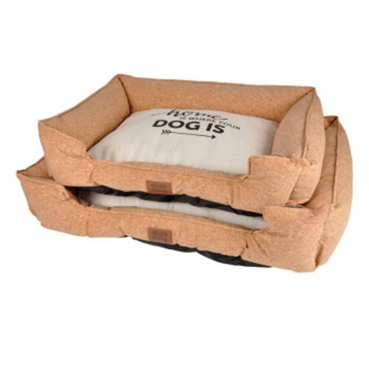 Paris Prix Lot de 2 Paniers pour Chien  Cork  90cm Blanc & Naturel