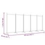 Voir la diapositive 6 : VIDAXL Cloison de separation 5 panneaux Blanc 433x180 cm Tissu