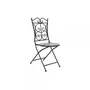 MARKET24 Chaise de jardin DKD Home Decor Noir Céramique Multicouleur Forge (39 x 50 x 93 cm)