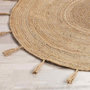 Voir la diapositive 2 : Douceur d'Intérieur Tapis rond 120 cm jute Sanda argent