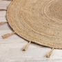 Voir la diapositive 2 : Douceur d'Intérieur Tapis rond 120 cm jute Sanda argent