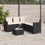 Voir la diapositive 3 : VIDAXL Canape de jardin avec table et coussins en forme de L noir