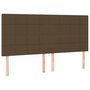 Voir la diapositive 2 : VIDAXL Tetes de lit 4 pcs Marron fonce 100x5x78/88 cm Tissu