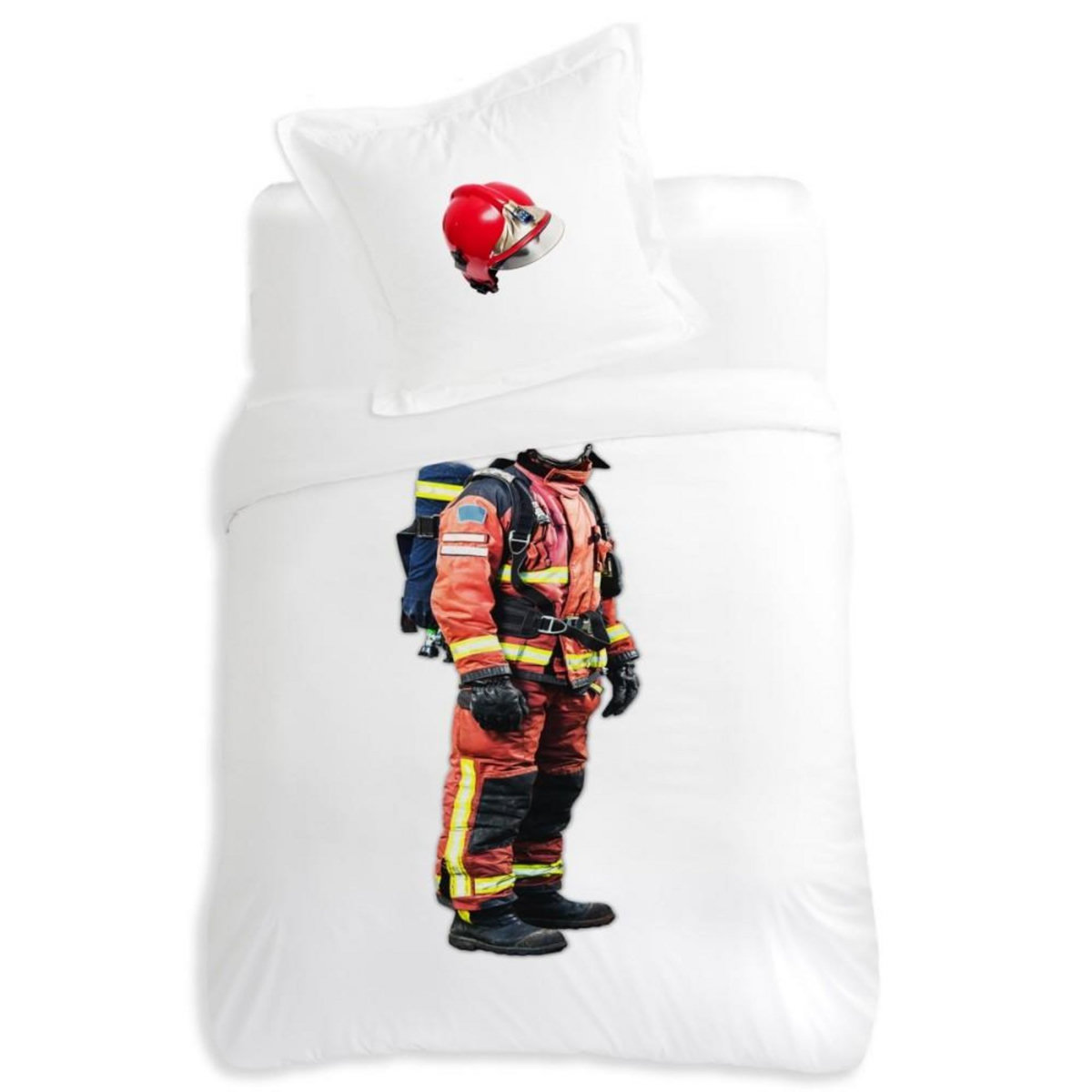 Dourev Housse de couette 140x200 Pompier BILLY + 1 taie