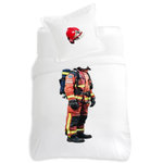 Dourev Housse de couette 140x200 Pompier BILLY + 1 taie