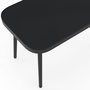 Voir la diapositive 6 : ID MARKET Salon de jardin bas MADEIRA 4 places structure en métal noir, cordage et coussins noirs