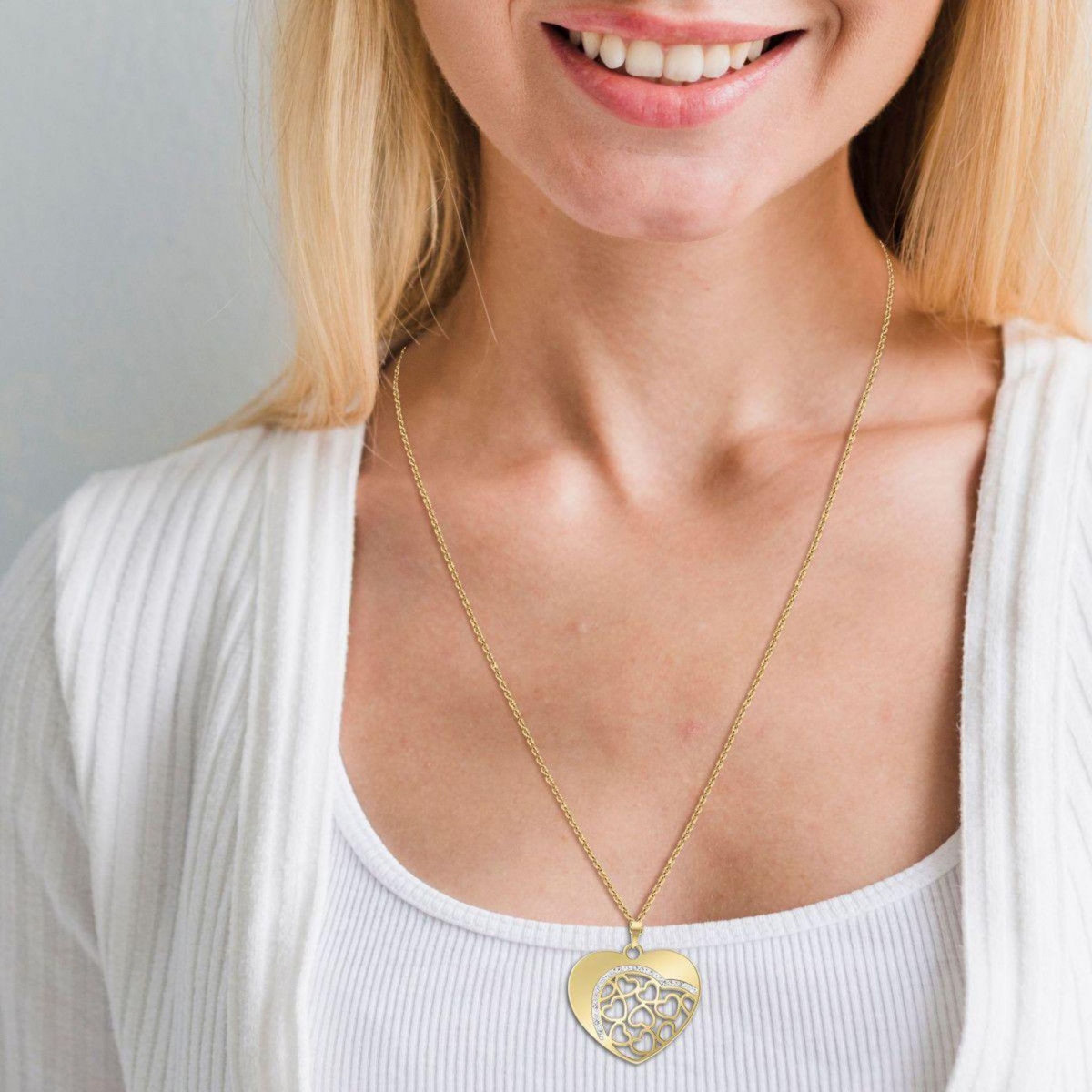 SC BOHEME Sautoir coeur SC Bohème orné de Cristaux scintillants