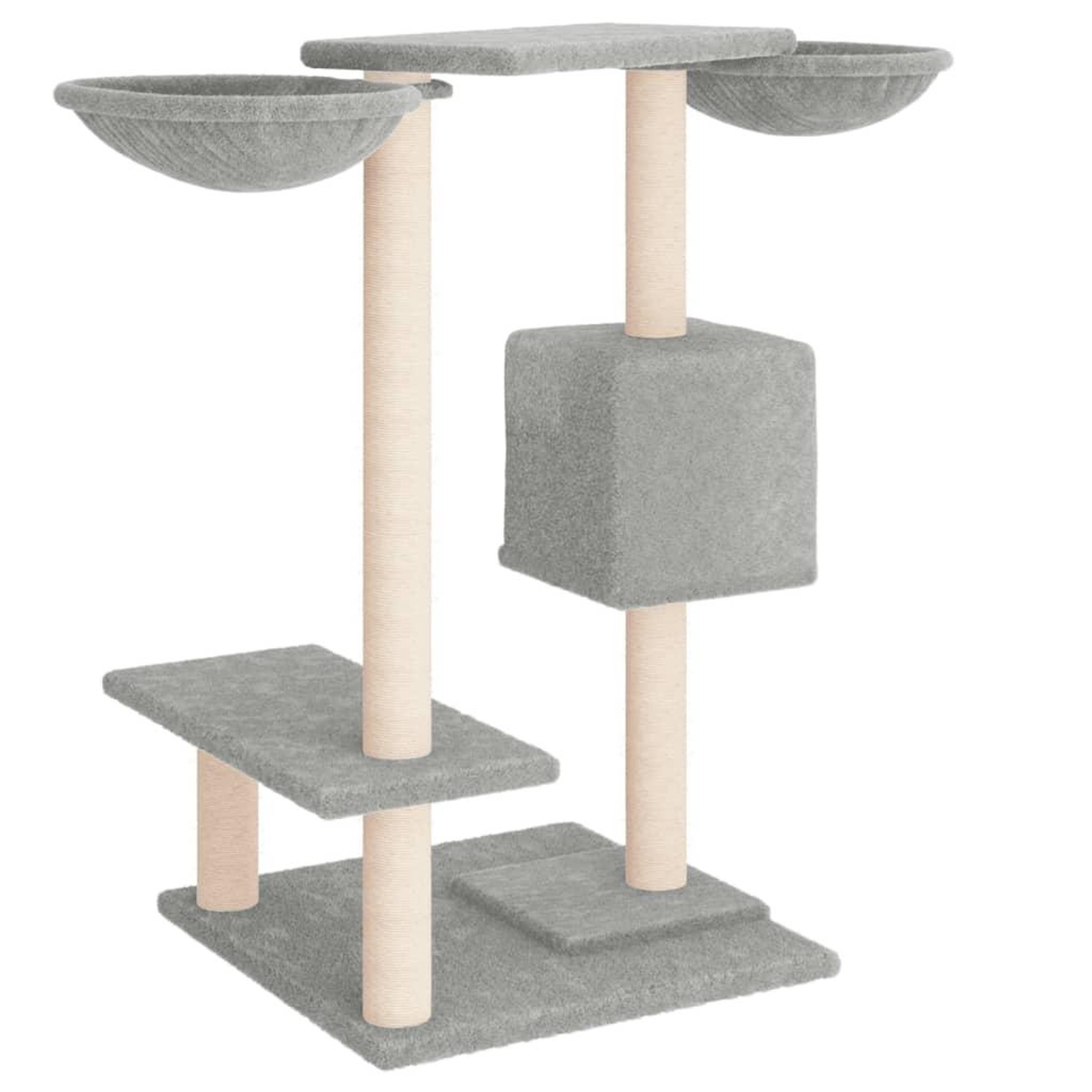 Voir la diapositive 5 : VIDAXL Arbre a chat avec griffoirs gris clair 82 cm