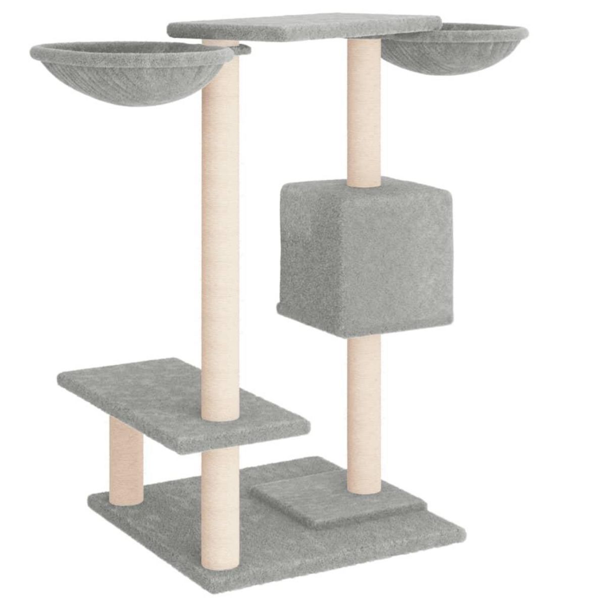 VIDAXL Arbre a chat avec griffoirs gris clair 82 cm